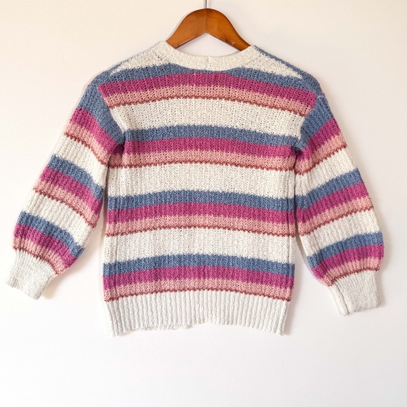 SO Cottagecore XS Lightweight Cozy Soft Open Cardigan Boho Sweater Puff Sleeves - Picture 5 of 8